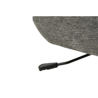 Fauteuil à oreilles pivotant avec repose-pieds en tissu BRISTOL - HELLIN