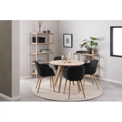 Table de salle à manger chêne blanchi L100 4 personnes TIWI - HELLIN