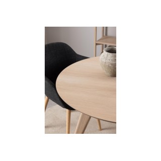 Table de salle à manger chêne blanchi L100 4 personnes TIWI - HELLIN