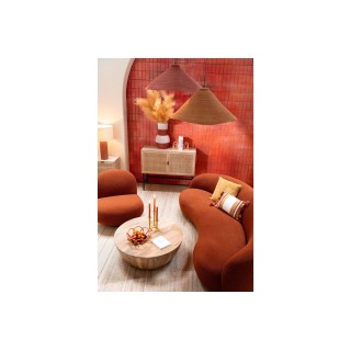 Table basse ronde en manguier naturel CAMILA - HELLIN