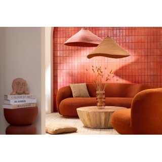 Table basse ronde en manguier naturel CAMILA - HELLIN