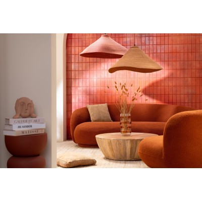 Table basse ronde en manguier naturel CAMILA - HELLIN