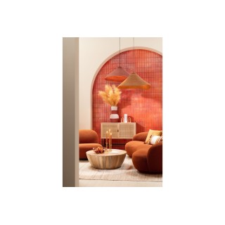 Table basse ronde en manguier naturel CAMILA - HELLIN