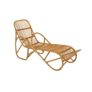 Chaise longue en rotin naturel WIDY - HELLIN