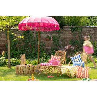 Chaise longue en rotin naturel WIDY - HELLIN