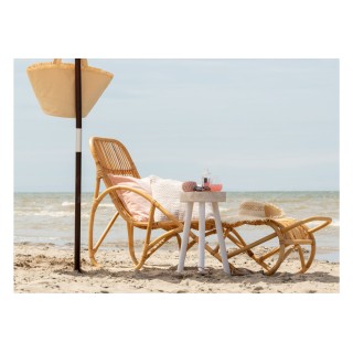 Chaise longue en rotin naturel WIDY - HELLIN
