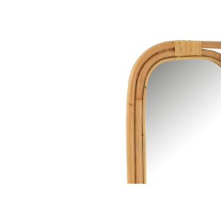 Miroir à poser avec échelle en rotin naturel KRUGER - HELLIN