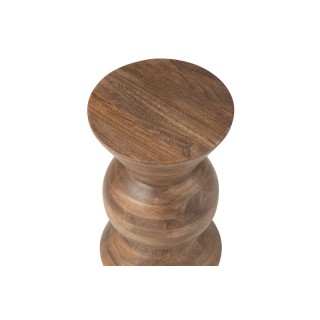 Table basse ronde en manguier brun SUGAR - HELLIN