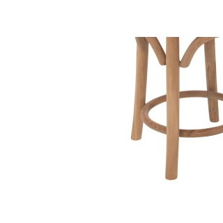 Tabourets rétro en teck naturel (lot de 2) FRASI - HELLIN