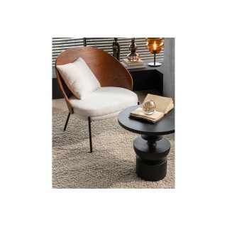 Tapis rectangulaire en coton beige WISTON - HELLIN