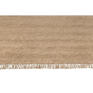 Tapis rectangulaire en coton beige WISTON - HELLIN