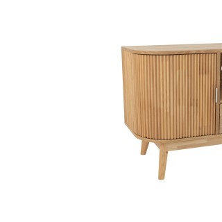 Meuble TV en bois naturel 2 portes 1 tiroir 1 niche ORIGAMI - HELLIN