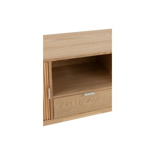 Meuble TV en bois naturel 2 portes 1 tiroir 1 niche ORIGAMI - HELLIN