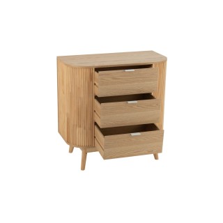 Commode en bois naturel 3 tiroirs ORIGAMI - HELLIN