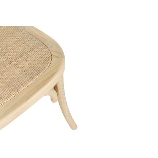 Chaise bistrot bois et rotin : modèle Estaminet - Hellin