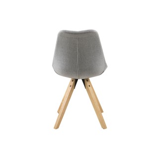 Chaises modernes bois et tissu gris (lot de 2) EARL - HELLIN