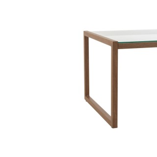 Table basse rectangulaire d'extérieur métal et verre - MALAGA