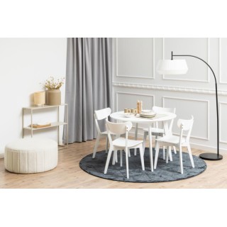 OCCASION Table ronde en bois : coloris blanc / 4 convives | Hellin