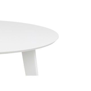OCCASION Table ronde en bois : coloris blanc / 4 convives | Hellin