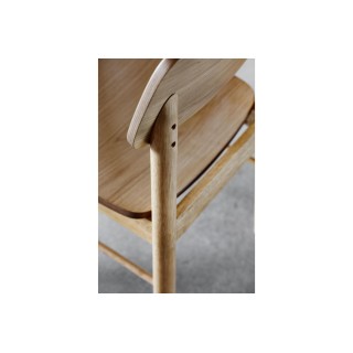 Tabourets de bar avec dossier en bois naturel (lot de 2) IZIA - HELLIN