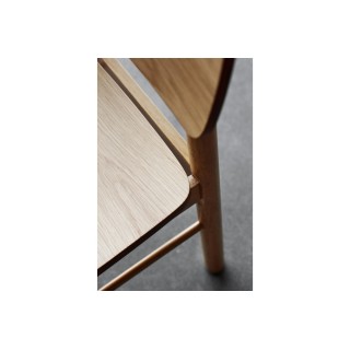 Tabourets de bar avec dossier en bois naturel (lot de 2) IZIA - HELLIN