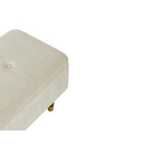 Banc coffre 2 places en velours et piétement en bois RIKA - HELLIN