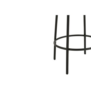 Tabourets de bar en métal noir et bouclette (lot de 2) GERDA - HELLIN