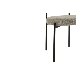 Chaises design en métal noir et bouclette (lot de 2) GERDA - HELLIN