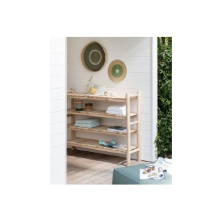 Bibliothèque basse en teck massif naturel  CATALINA - HELLIN