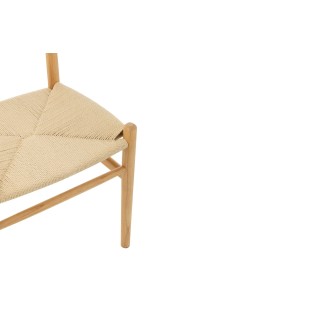 Chaises de salle à manger en corde et bois de hêtre AYA - HELLIN