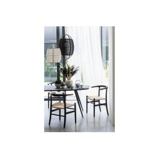 Chaises de salle à manger en corde et bois de hêtre AYA - HELLIN