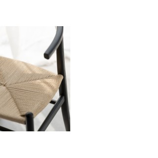 Chaises de salle à manger en corde et bois de hêtre AYA - HELLIN