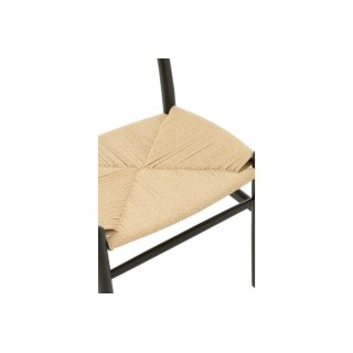 Chaises de salle à manger en corde et bois de hêtre AYA - HELLIN