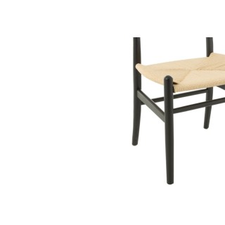 Chaises de salle à manger en corde et bois de hêtre AYA - HELLIN