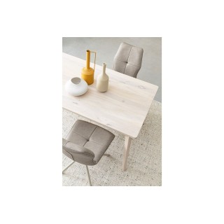 Table de salle à manger rectangulaire vintage en bois blanchi L173 SHANNA - HELLIN