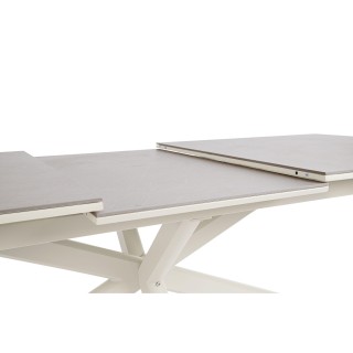 Table de jardin extensible pierre et métal L200/260 8 à 10 personnes RODAS - HELLIN