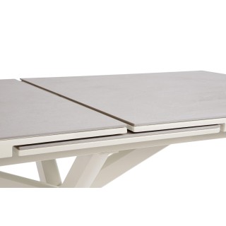 Table de jardin extensible pierre et métal L200/260 8 à 10 personnes RODAS - HELLIN