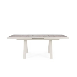Table de jardin extensible en céramique gris cendré L163/203 6 à 8 personnes CENITZ - HELLIN