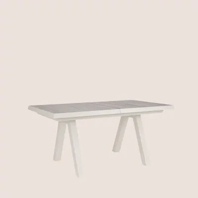 Table de jardin extensible en céramique gris cendré L163/203 6 à 8 personnes CENITZ - HELLIN