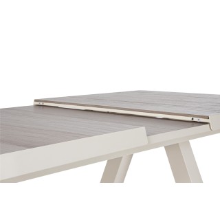 Table de jardin extensible en céramique gris cendré L163/203 6 à 8 personnes CENITZ - HELLIN