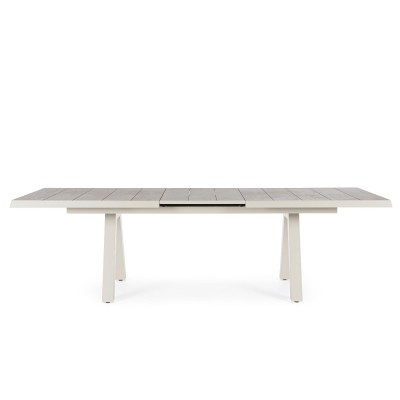 Table de jardin extensible en céramique gris cendré L205/265 8 à 10 personnes CENITZ - HELLIN
