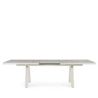 Table de jardin extensible en céramique gris cendré L205/265 8 à 10 personnes CENITZ - HELLIN