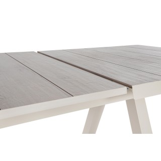Table de jardin extensible en céramique gris cendré L205/265 8 à 10 personnes CENITZ - HELLIN