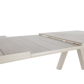 Table de jardin extensible en céramique gris cendré L205/265 8 à 10 personnes CENITZ - HELLIN