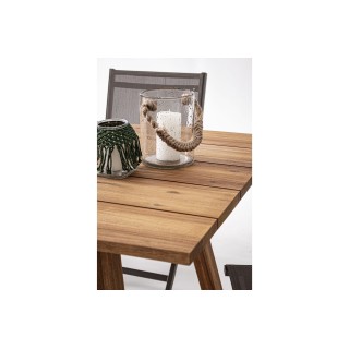 Table d'extérieur en acacia brun L180 6 à 8 personnes MARY CLIFF - HELLIN