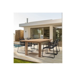 Table de jardin extensible en teck L180/240 10 places BOLONIA - HELLIN