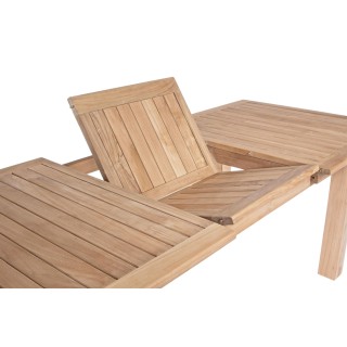 Table de jardin extensible en teck L180/240 10 places BOLONIA - HELLIN