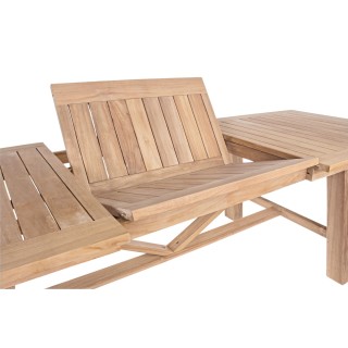 Table de jardin extensible en teck L220/300 12 places BOLONIA - HELLIN