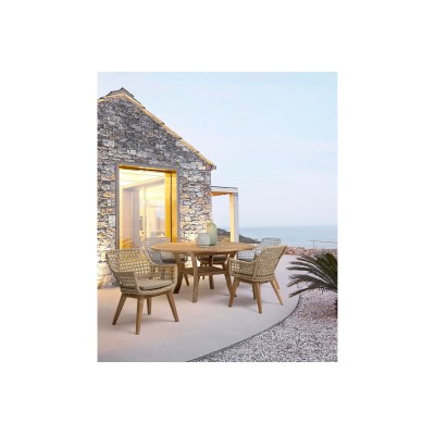 Table de jardin en teck D155 8 personnes BOLONIA - HELLIN