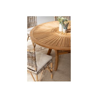 Table de jardin en teck D155 8 personnes BOLONIA - HELLIN
